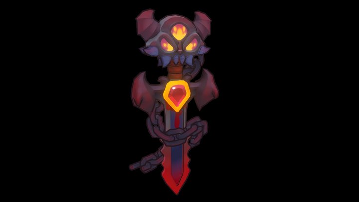 Stylized Demonic Sword 3D Model