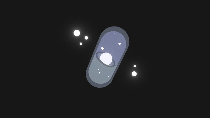 Galaxy Pill 3D Model
