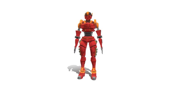 Mecha low poly 3D Model