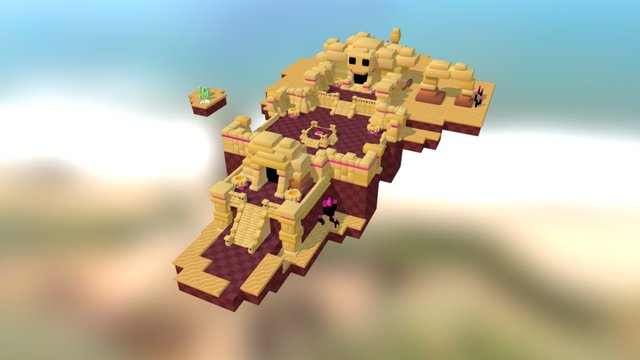 Isometric Temple 3D Model
