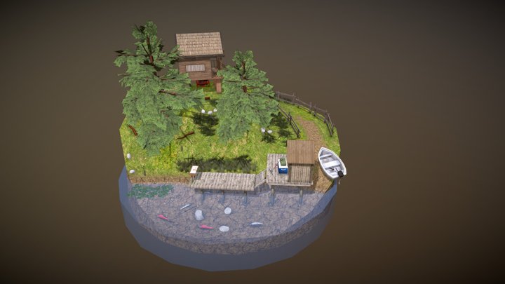 Forest Loner End Diorama 3D Model