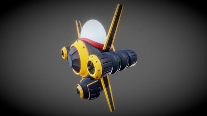 Aeronave Scifi Videogames - Blender 3D Model