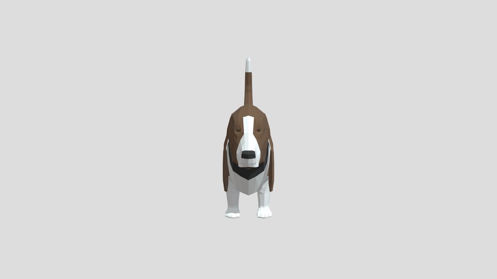 Low Poly Basset Hound
