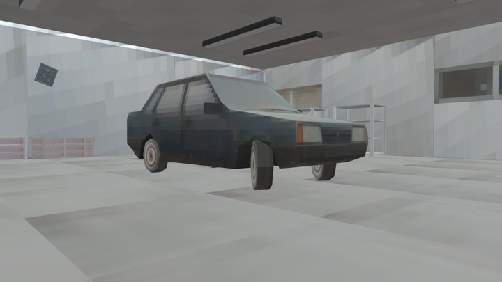 Russian garage pack ps1 psx style 3D Model