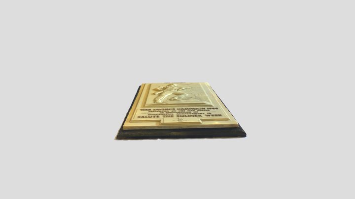 War savings campaign plaque 3D Model