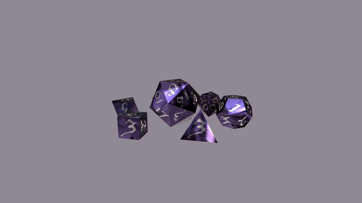Dés de nécromanciennes 3D Model