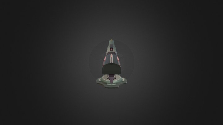 Railgun Turret 3D Model