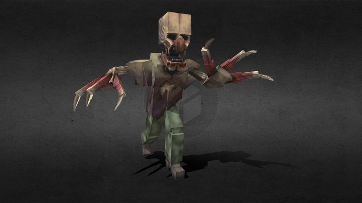 Infected MInecraft Villager 3D Model