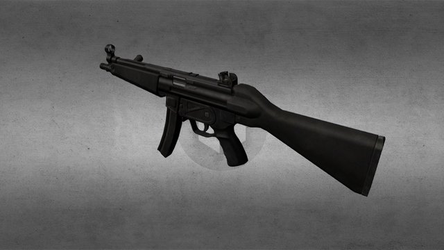 Submachine Gun 1 - MP5 3D Model