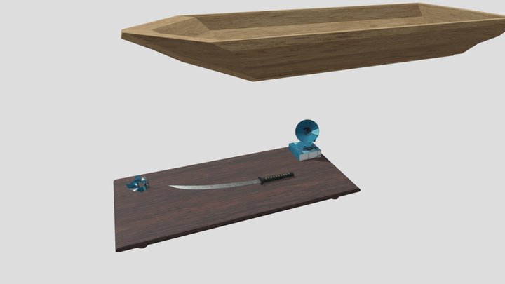 By The Ocean - Unwrap 2 More detailed props 3D Model