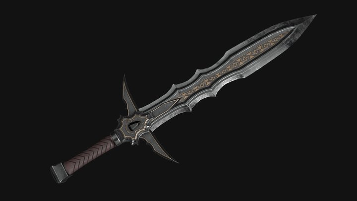 Procedural sword test 12 3D Model