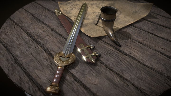Herugrim, Sword of Théoden 3D Model