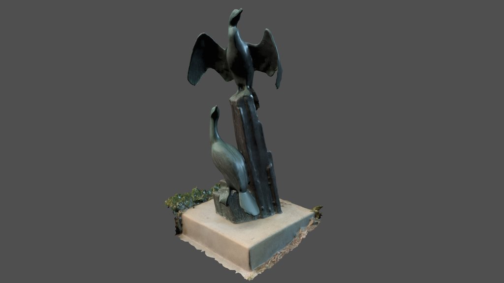 Cormorant Statue Laguna Beach - Photoscan
