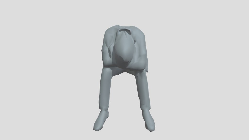 Lowpoly Hobo Sitting