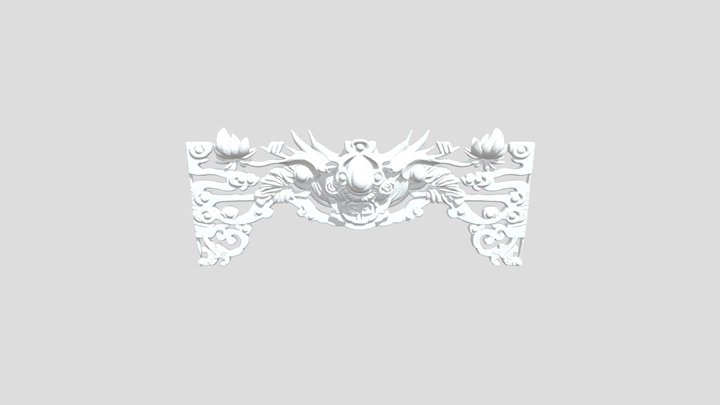 Họa tiết rồng bức võng 3D Model