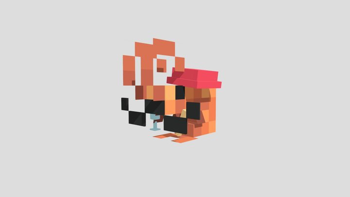 Minecraft French Shrimp 3D Model