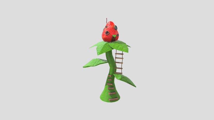 Strawberry treehouse 3D Model