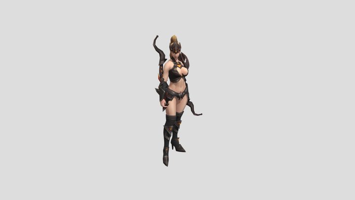 Dark Fantasy Character - hunter 3D Model