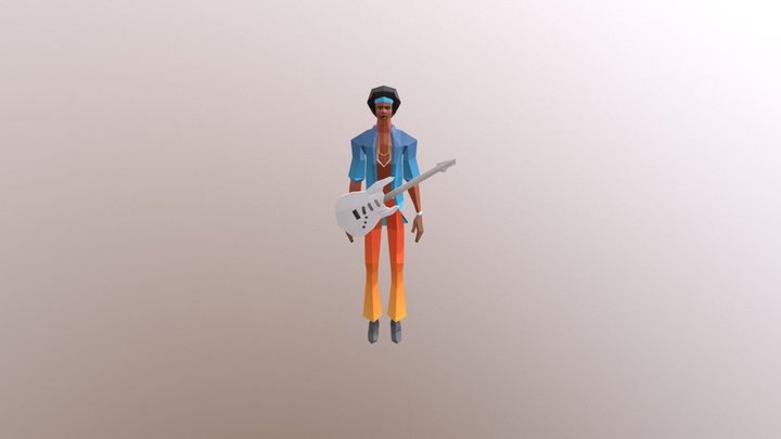 Jimi Hendrix 3D Model