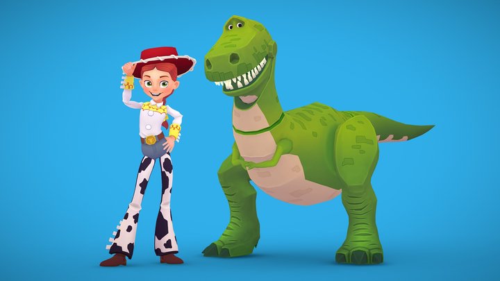 Jessie & Rex | Disney Wonderful World 3D Model