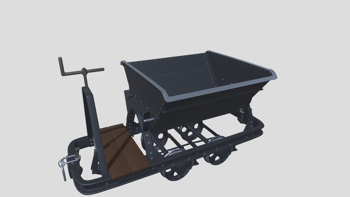 Coal mine trolley 3D Model