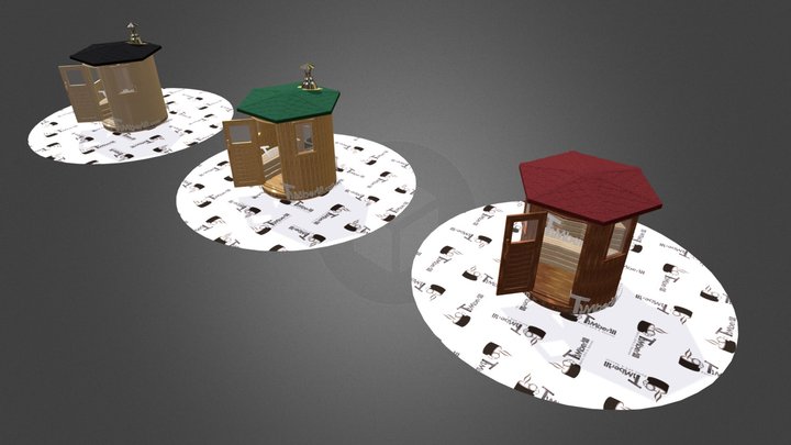 OUTDOOR SAUNA FOR LIMITED GARDEN SPACE 3D Model