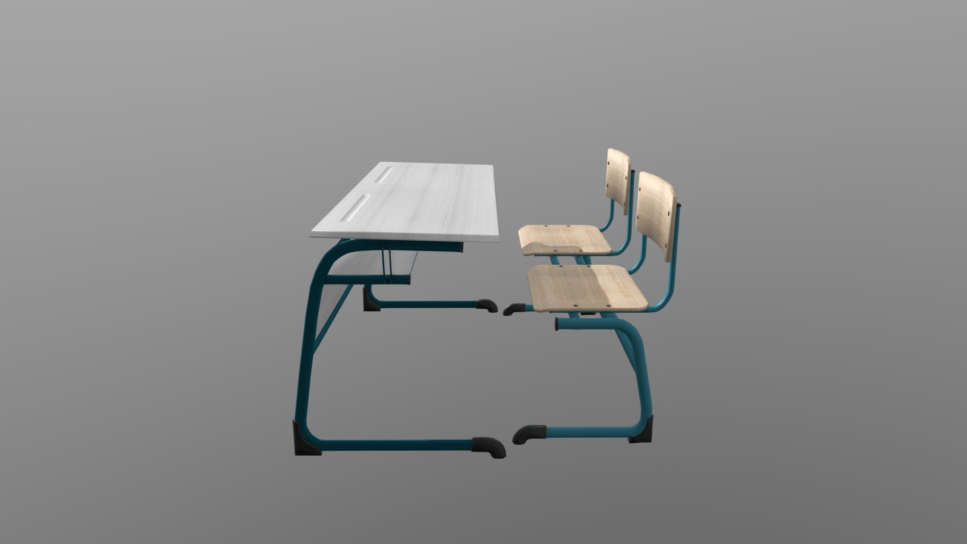 School Desk (Seat and Table) 3D model by CemBSRN [16095a1] Sketchfab
