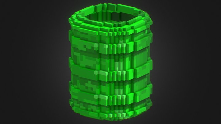 Green Barrel - Wolfenstein 3D 3D Model