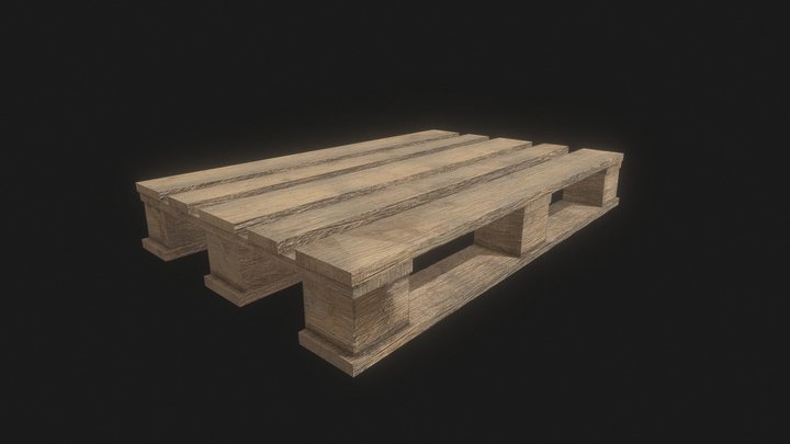 Game-Ready Wooden Shipping Pallets 3D Model