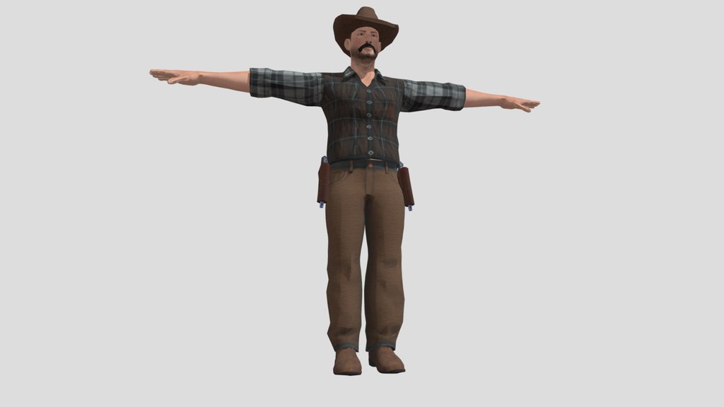 Western Cowboy (Rigged)