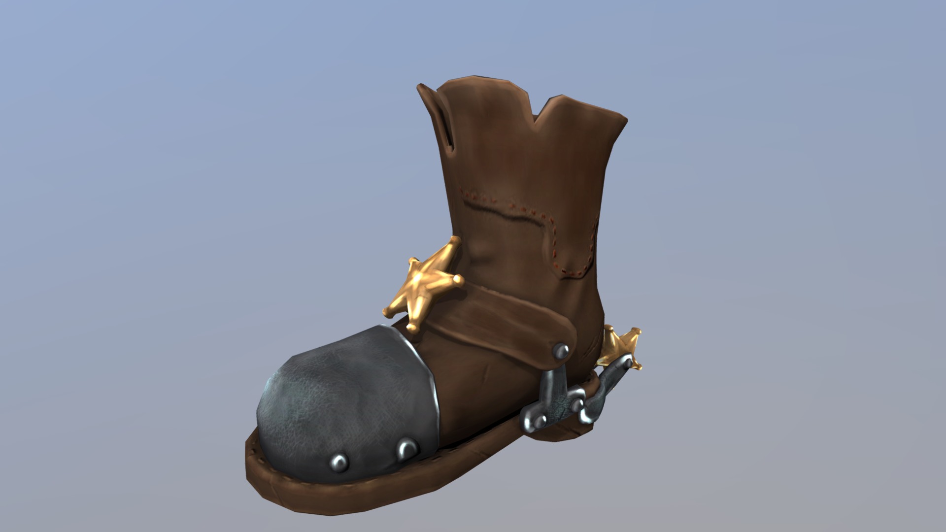 3D model Boot - This is a 3D model of the Boot. The 3D model is about a brown leather glove.