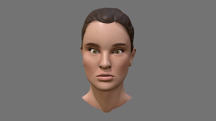 Female Model Bust 3D Model