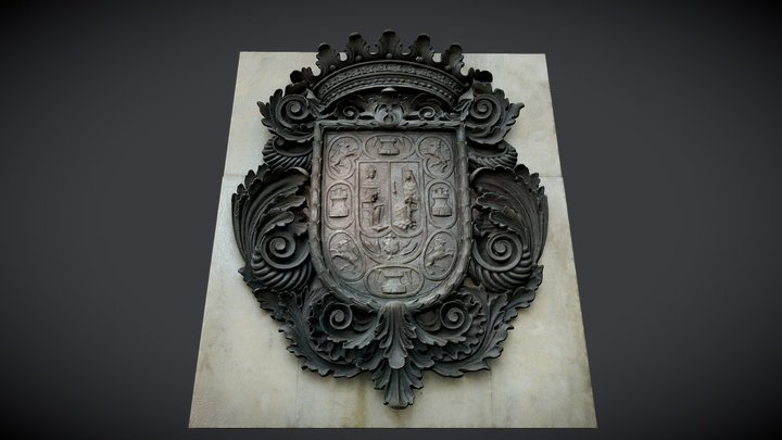 Escudo antiguo de la Ciudad de Granada 3D Model