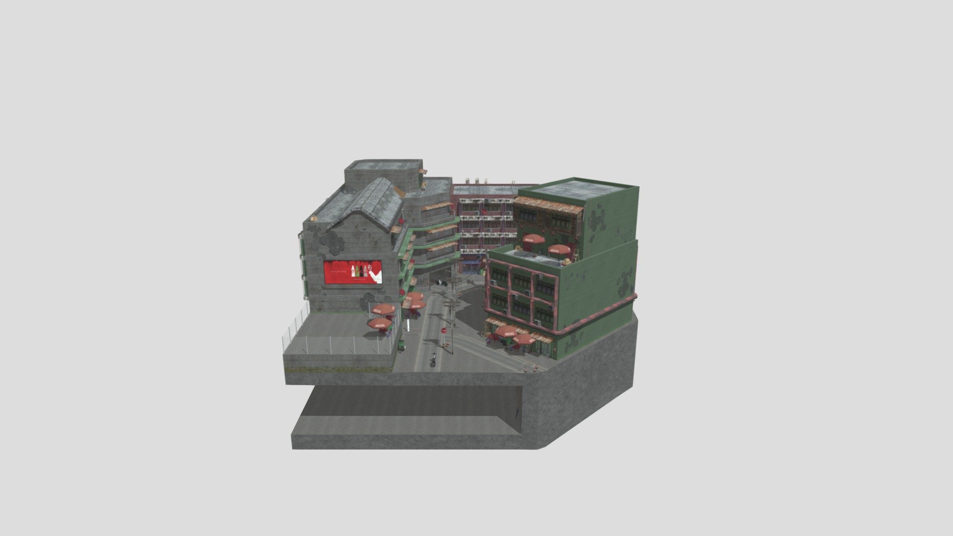 City Scene - 3D model by Neyanderthal [160d3fd] - Sketchfab