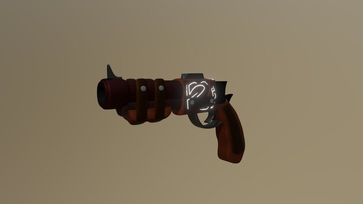Steampunk Magic Gun 3D Model