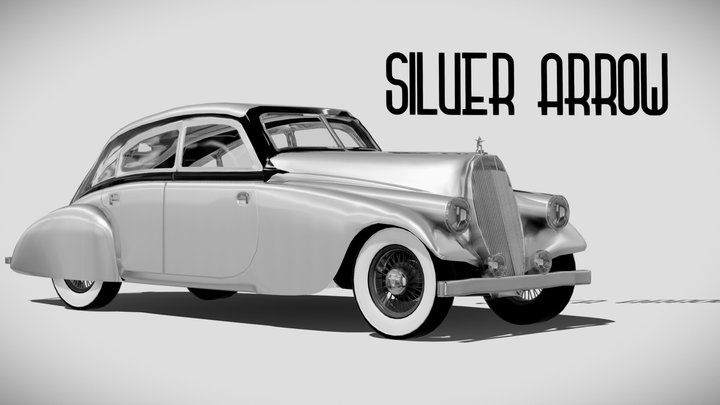1933 Pierce-Arrow "Silver Arrow" 3D Model