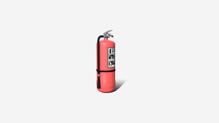 Simple fire extinguisher for game 3D Model