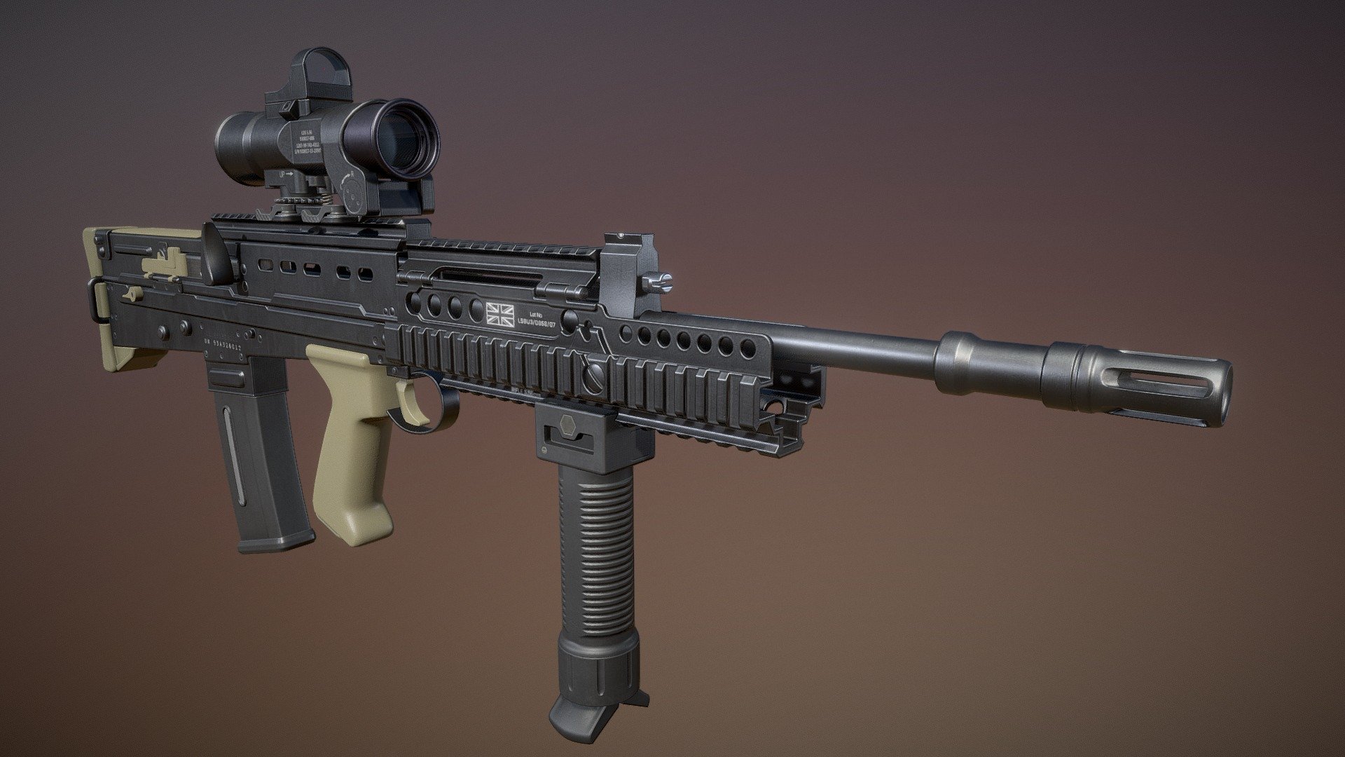 SA80 a2 Rifle - 3D model by 3DGunsmith [1610117] - Sketchfab