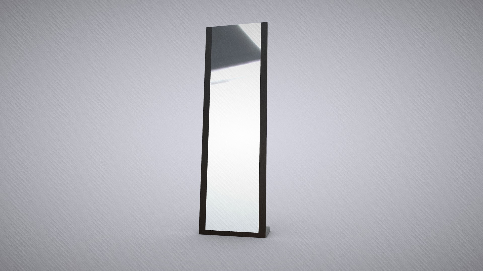 3D model Modern Floor Mirror - This is a 3D model of the Modern Floor Mirror. The 3D model is about a white frame on a white wall.