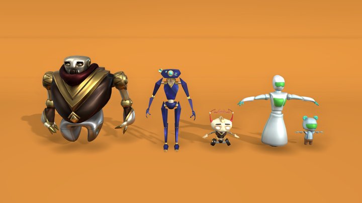 Indira Characters 3D Model