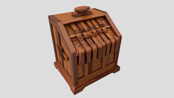 Japanese Karakuri - puzzle box – Kostenloses 3D-Modell STL