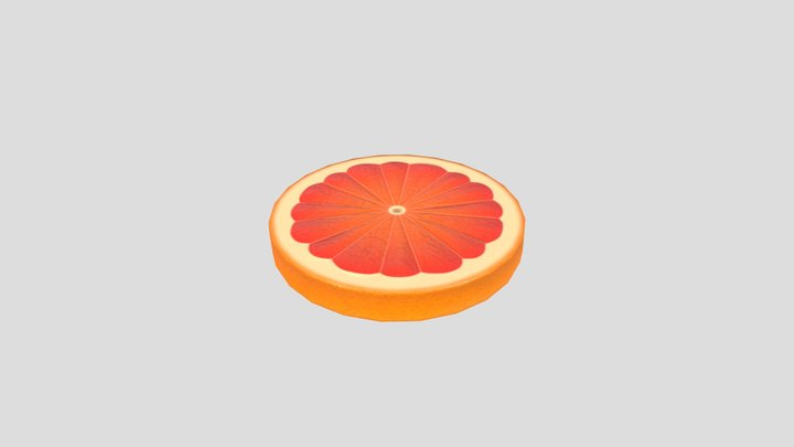 Grapefruit Slice 3D Model