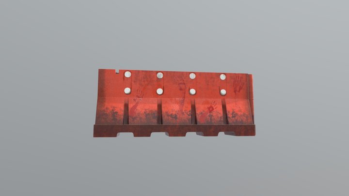 Street Barricade Game Res 3D Model