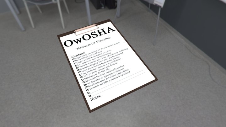 OwOSHA Clipboard 3D Model