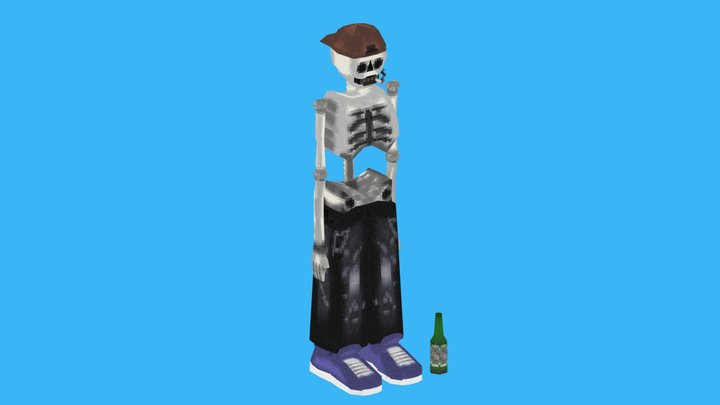 Skeleton Y2K 3D Model