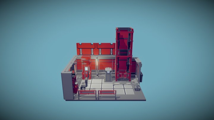 SciFi Workstation 3D Model