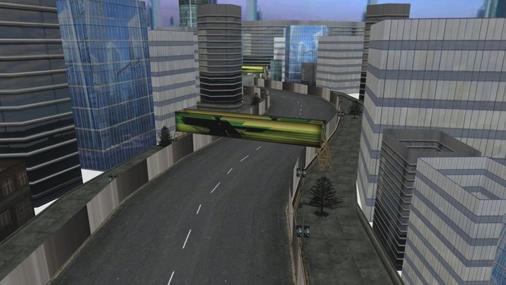 fast racing 3d - city track – Gratis 3D-model STL