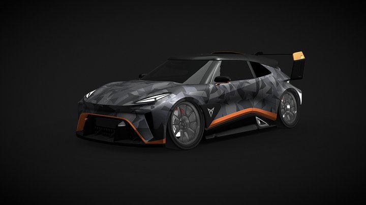 CUPRA URBAN REBEL CAMO 3D Model