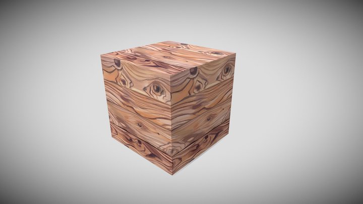 Cube_Wood 3D Model