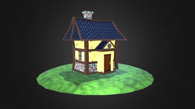 Little House by the Beach. 3D Model